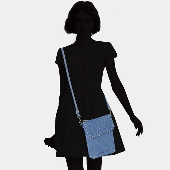 Small Denim Purse Blue Jean Purse Shoulder Bag Denim Crossbody Bags for Women - Picture 5 of 7